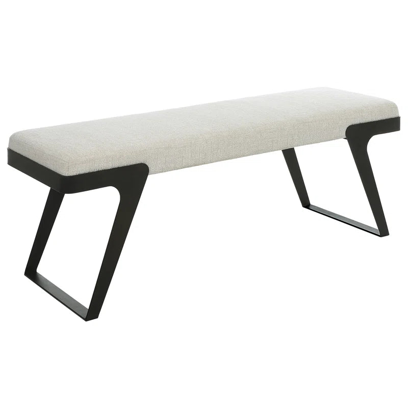 Namister Fabric Upholstered Bench - Wooden Bazar