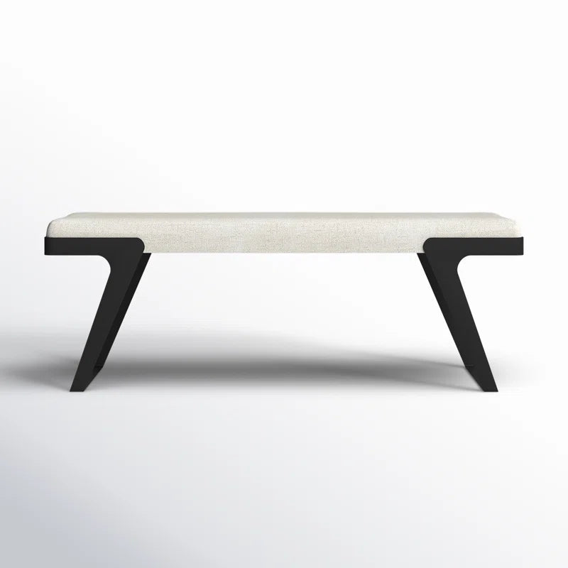 Namister Fabric Upholstered Bench - Wooden Bazar