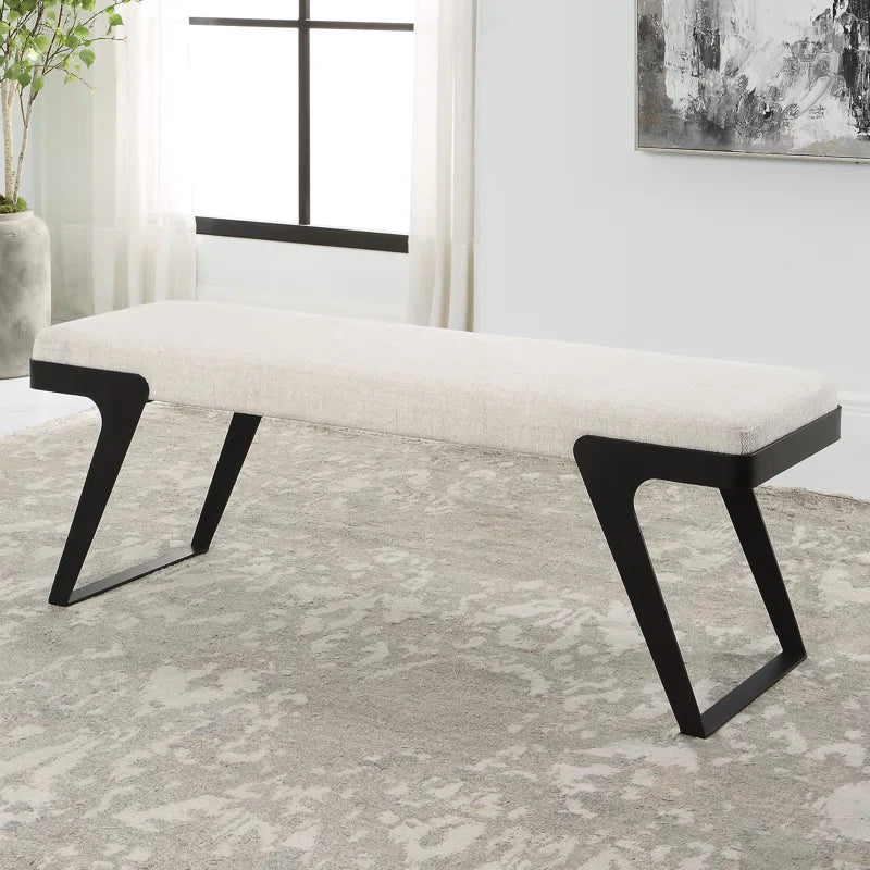 Kasner Fabric Upholstered Bench - Wooden Bazar