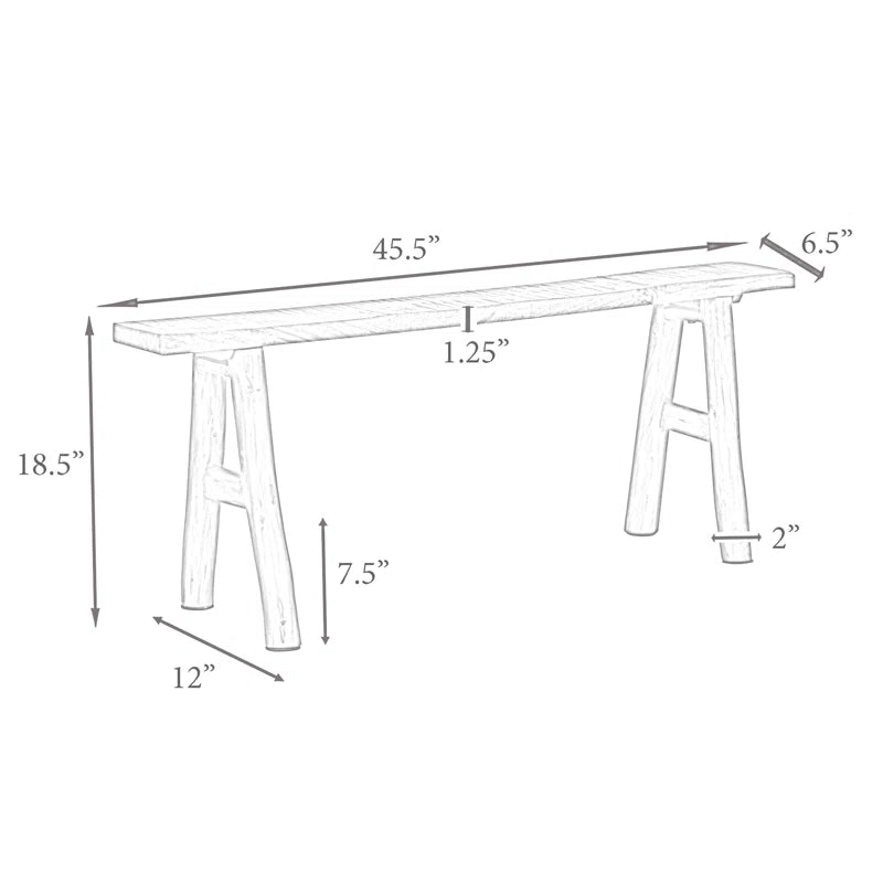 Kenson Solid Wood Bench - Wooden BazaR