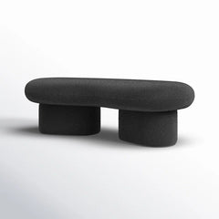 Nazporq Polyester Blend Upholstered Bench - Wooden Bazar