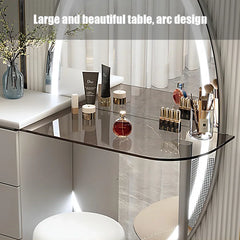 Scotts Full view Vanity dressing table with mirror, light and stool