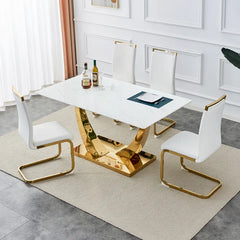 Sholt Best 4 Seater Pedestal Dining Table Set - Wooden Bazar