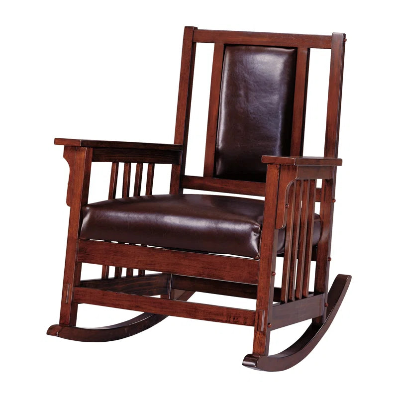 Dazzol  Rocking Chair Bamboo Recliner Lounger Chair For Indoor Outdoor Use