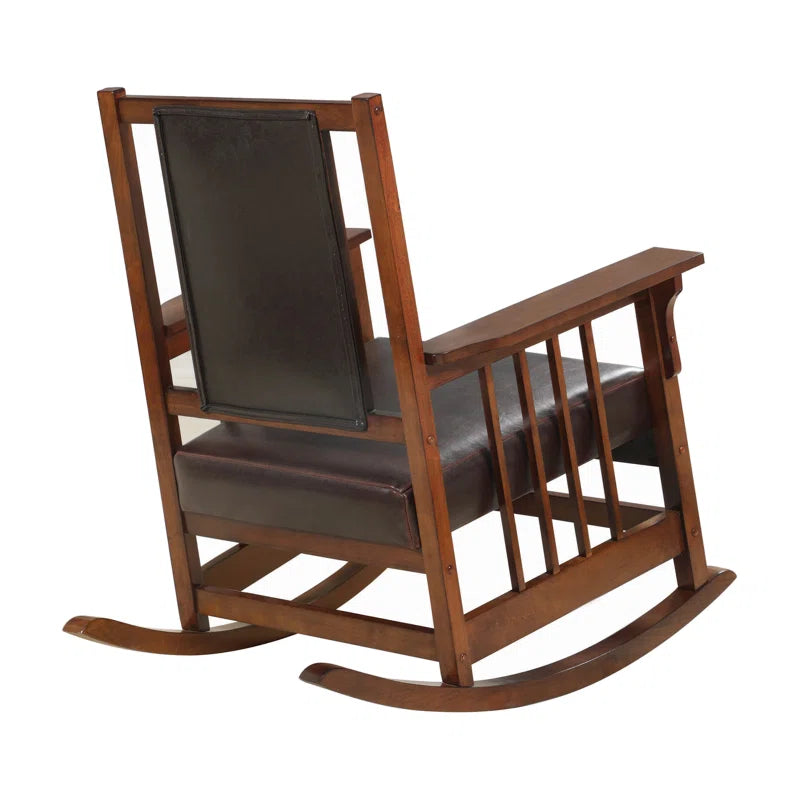 Dazzol  Rocking Chair Bamboo Recliner Lounger Chair For Indoor Outdoor Use