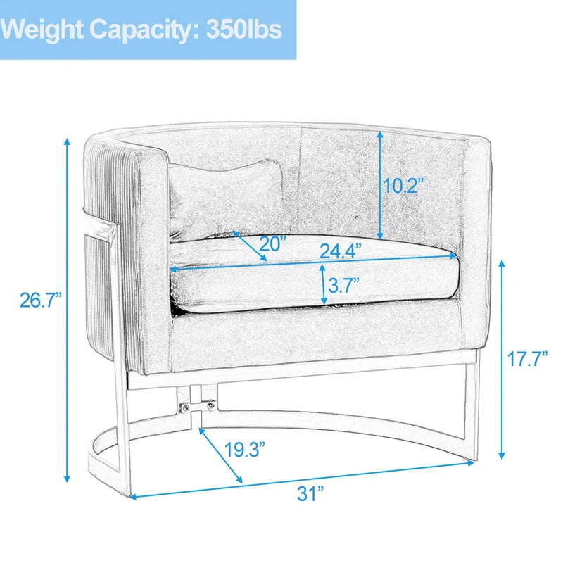 Xyloon Upholstered Armchair for Modern Living - Wooden Bazar