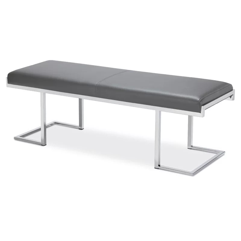 Chilex Faux Leather Upholstered Bench - Wooden Bazar