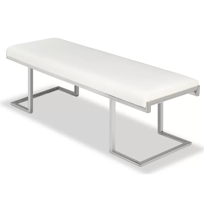 Chilex Faux Leather Upholstered Bench - Wooden Bazar