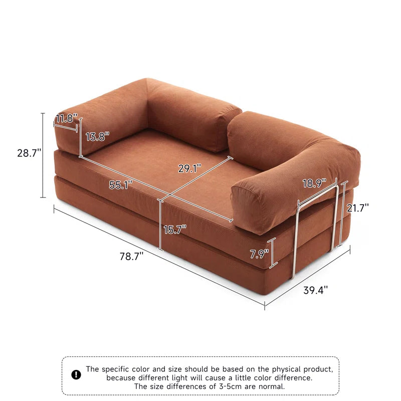 Jakslon 78.7'' Upholstered Sleeper Sofa for LuxeLiving - Wooden Bazar