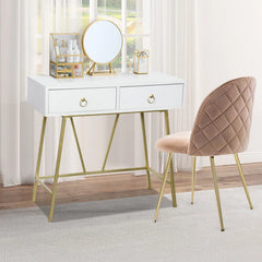 Makeup Vanity Table with Drawer Home Office Writing Desk White