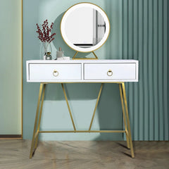 Makeup Vanity Table with Drawer Home Office Writing Desk White