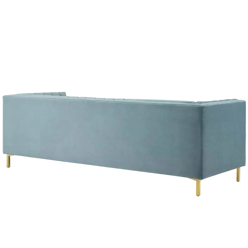 Silver Orchidz Adams Channel Tufted Performance Velvet Sofa Luxury Sofa Set