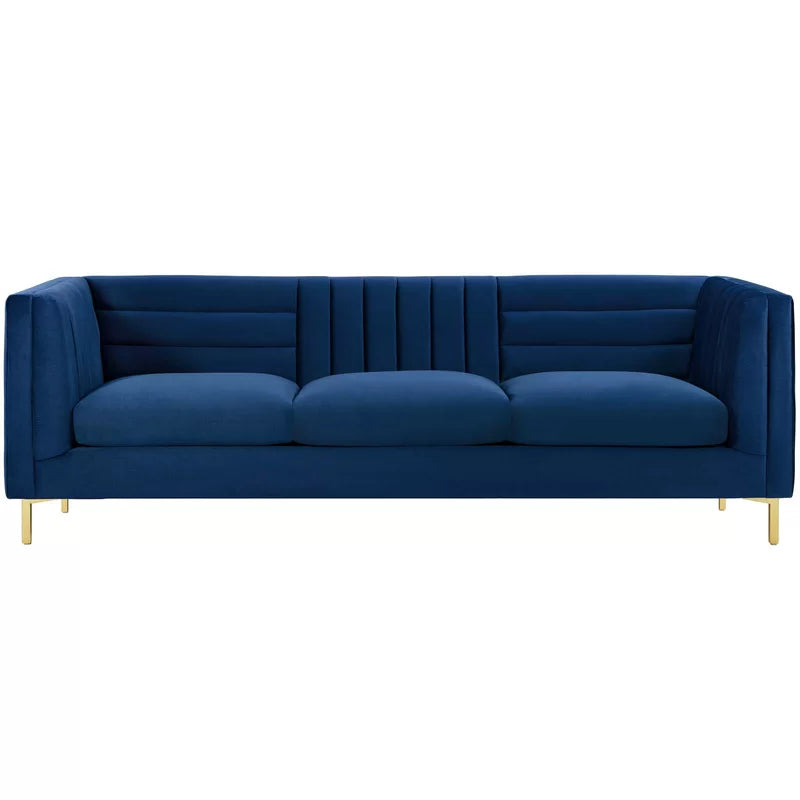 Silver Orchidz Adams Channel Tufted Performance Velvet Sofa Luxury Sofa Set