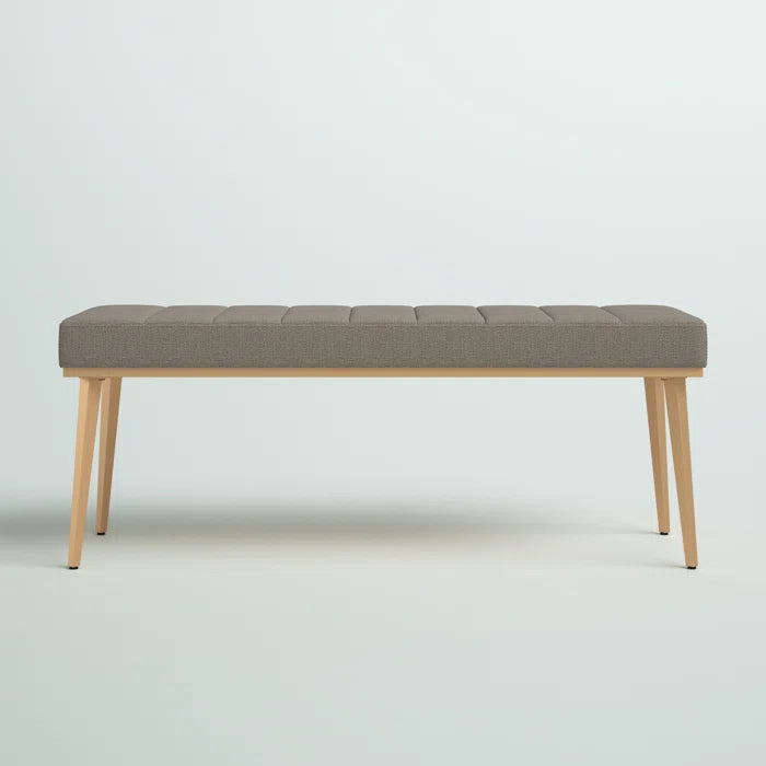 Saliop  Polyester Blend Upholstered Bench - Wooden Bazar