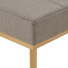 Naziter Polyester Blend Upholstered Bench - Wooden Bazar