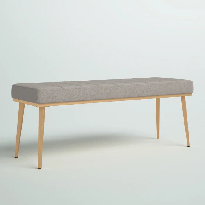 Saliop  Polyester Blend Upholstered Bench - Wooden Bazar