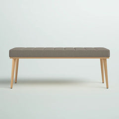 Naziter Polyester Blend Upholstered Bench - Wooden Bazar