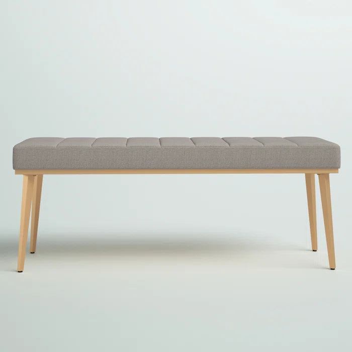 Saliop  Polyester Blend Upholstered Bench - Wooden Bazar