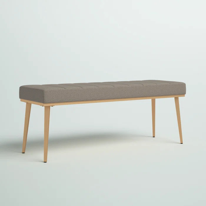 Saliop  Polyester Blend Upholstered Bench - Wooden Bazar