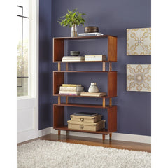 Sufaya Simple Living Margo Mid-Century Modern 3-tier Bookshelf