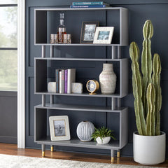 Sufaya Simple Living Margo Mid-Century Modern 3-tier Bookshelf