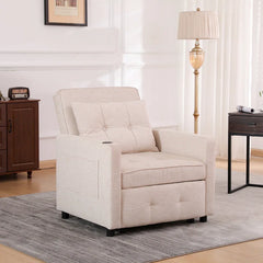 Pull-out sleeper chair beds, 3-in-1 convertible chair beds, and adjustable single armchair sofa beds