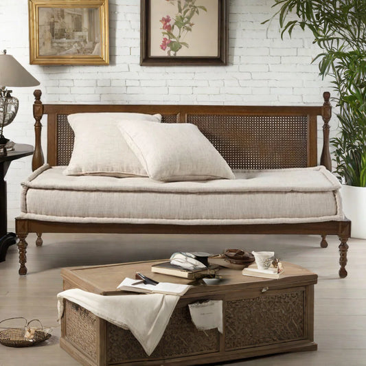 Solid Wood Frame Design Minimalist Sofa 62.99''