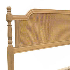 Solid Wood Platform Bed Frame with Headboard