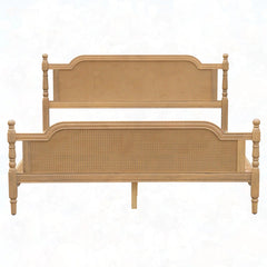 Solid Wood Platform Bed Frame with Headboard