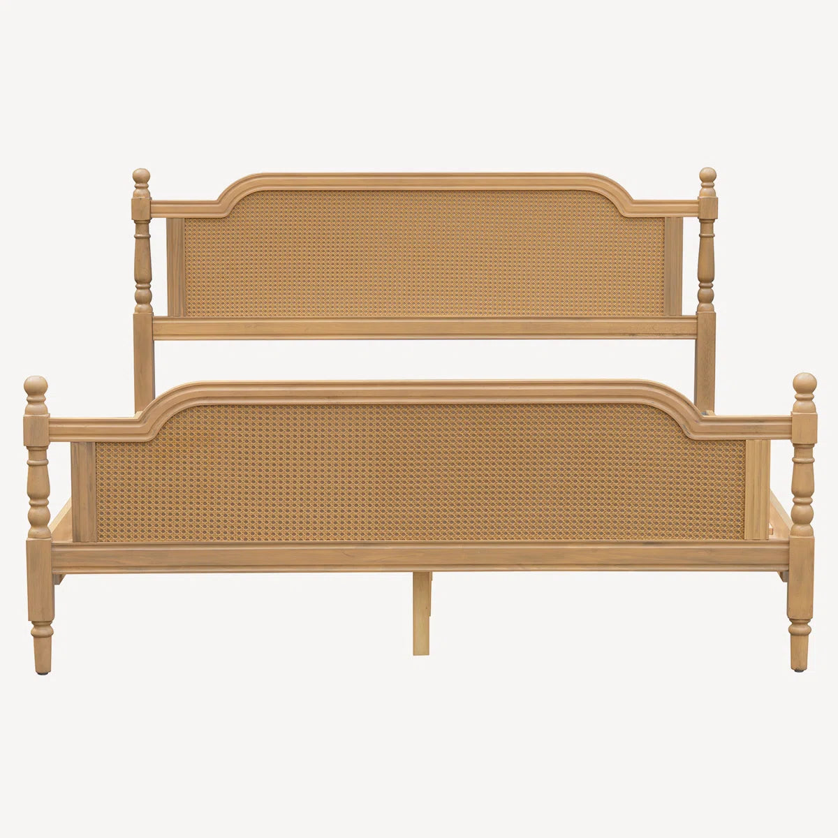 Solid Wood Platform Bed Frame with Headboard