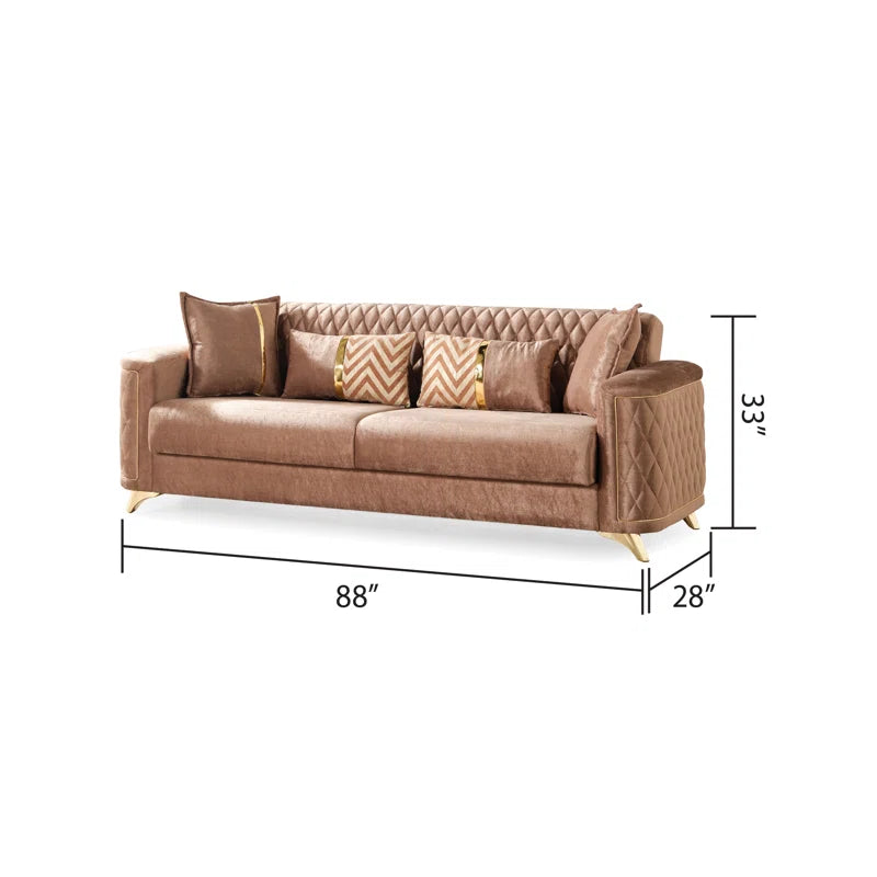 Sombira 2 - Piece Living Room Luxury Sofa Set