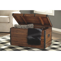 Aujix Solid Wood Blanket Chest - Wooden Bazar