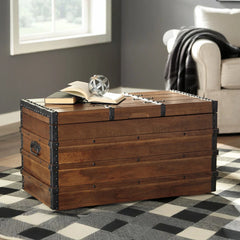 Aujix Solid Wood Blanket Chest - Wooden Bazar