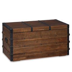 Aujix Solid Wood Blanket Chest - Wooden Bazar