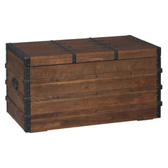 Aujix Solid Wood Blanket Chest - Wooden Bazar