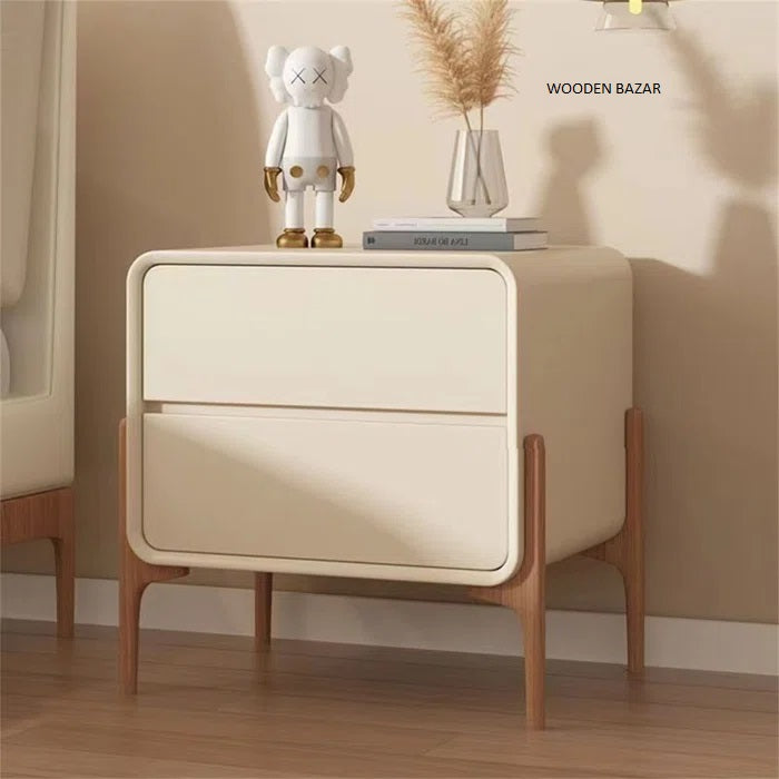 Spurlin 2 - Drawer Solid Wood Nightstand Said Table - Wooden Bazar