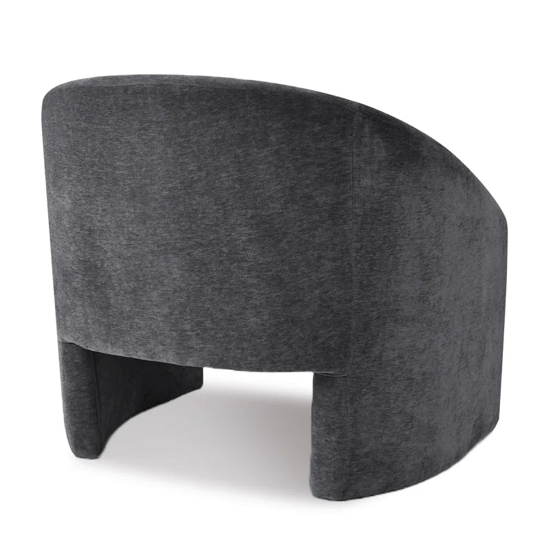 Vegnite Barrel Accent Chair with Upholstered Curved Back