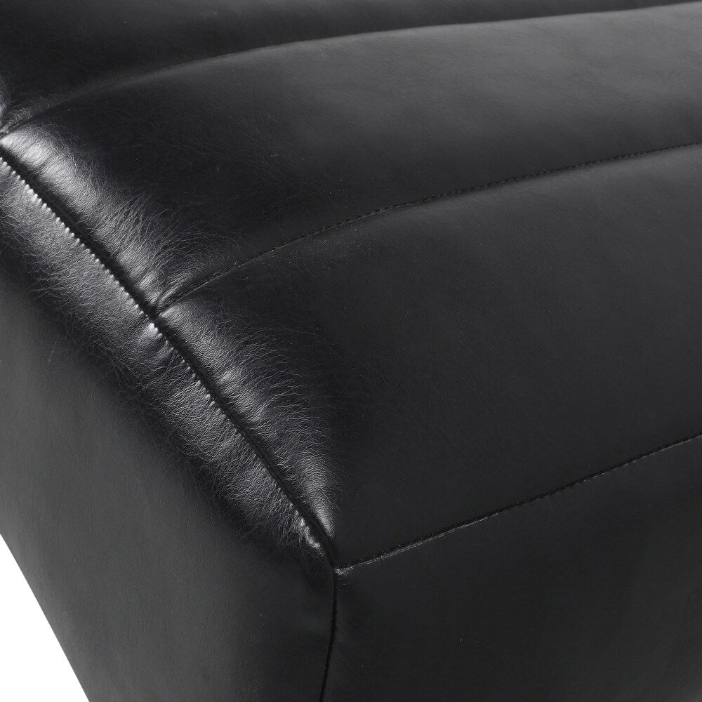 Nia Indoor Upholstered Channel Stitch Chaise Lounge