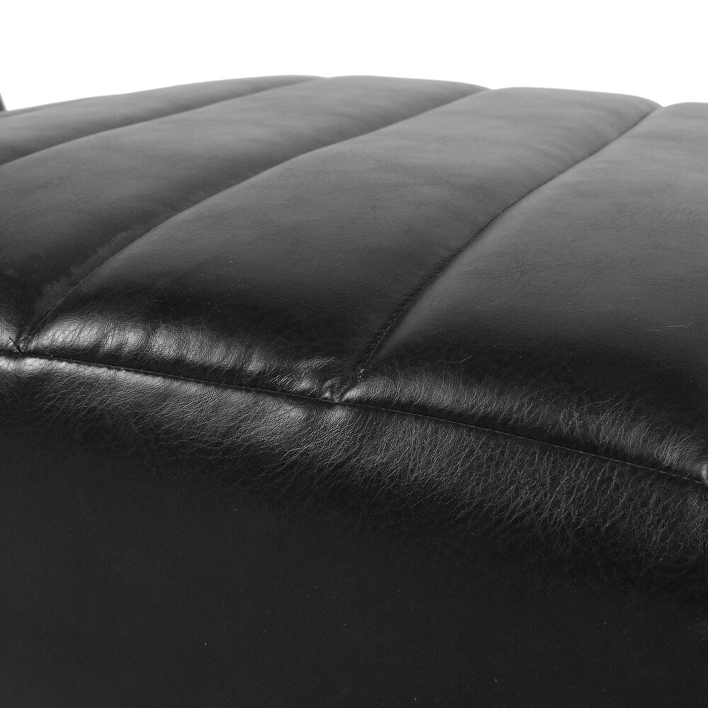 Nia Indoor Upholstered Channel Stitch Chaise Lounge