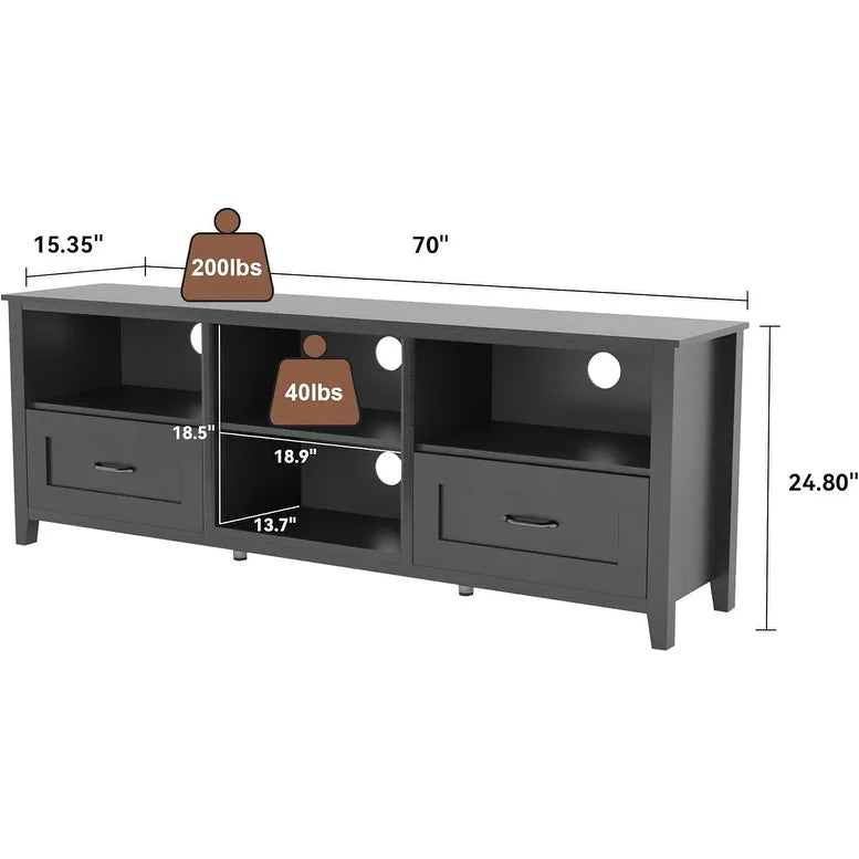 Jakison TV Stand Home Cabinet with Drawers/Shelves/Doors for Living Room Bedroom