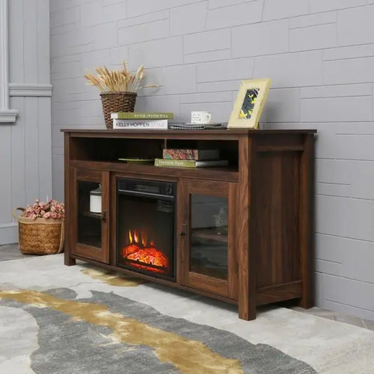 Carbon Loft LaFrancis TV Stand with Electric Fireplace