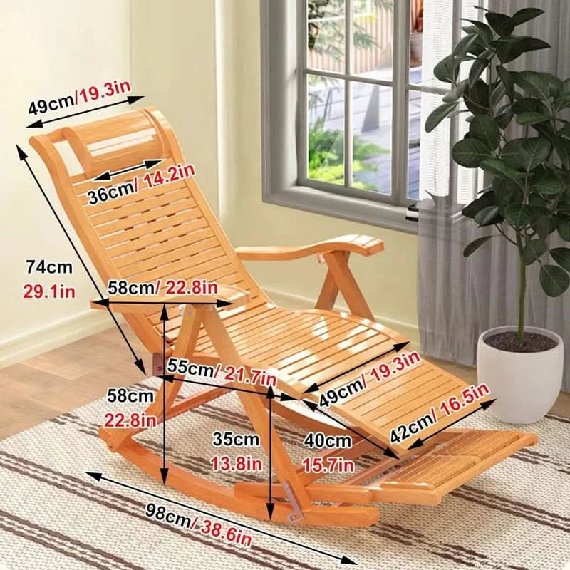 Bamboo Chair Bamboo Rocker Urbancart Relax Bamboo Rocking Chair