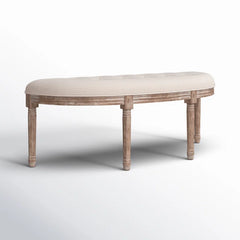 Andrewe Linen Upholstered Bench - Wooden Bazar