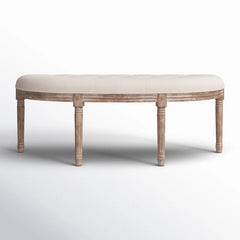 Andrewe Linen Upholstered Bench - Wooden Bazar