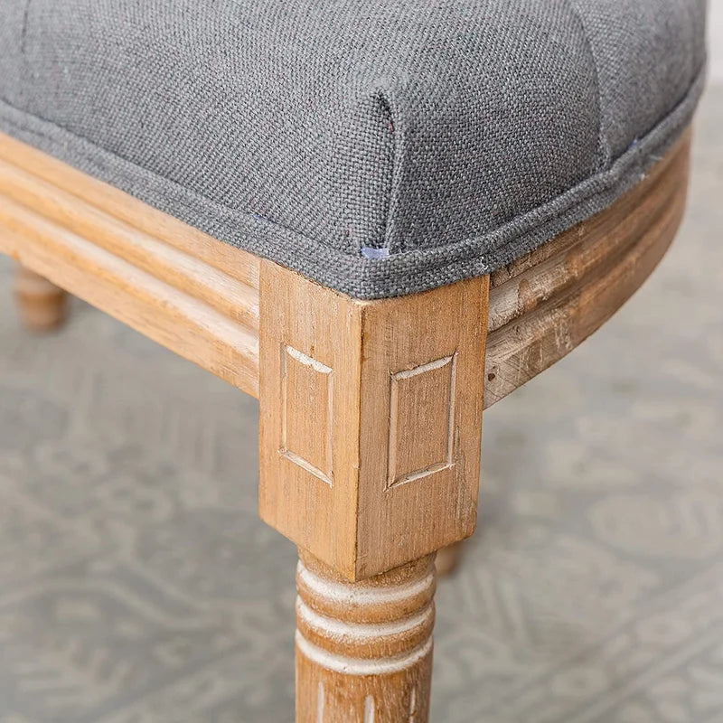 Andrewe Linen Upholstered Bench - Wooden Bazar