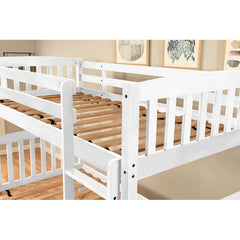 Twin Bunk Bed with Trundle - Wooden Bazar