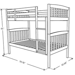 Twin Bunk Bed with Trundle - Wooden Bazar