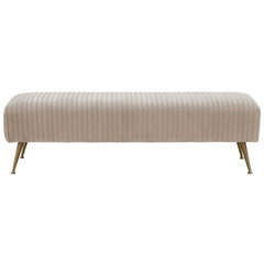 Shenaster Velvet Upholstered Bench - Wooden bazar