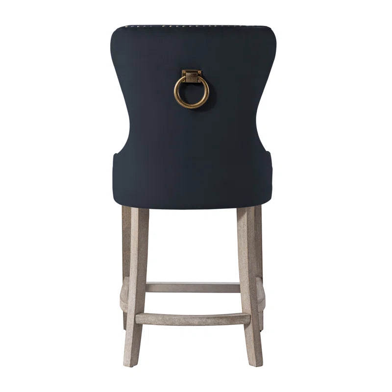 Thursaz Upholstered Counter and bar Stool with Solid Wood Frame