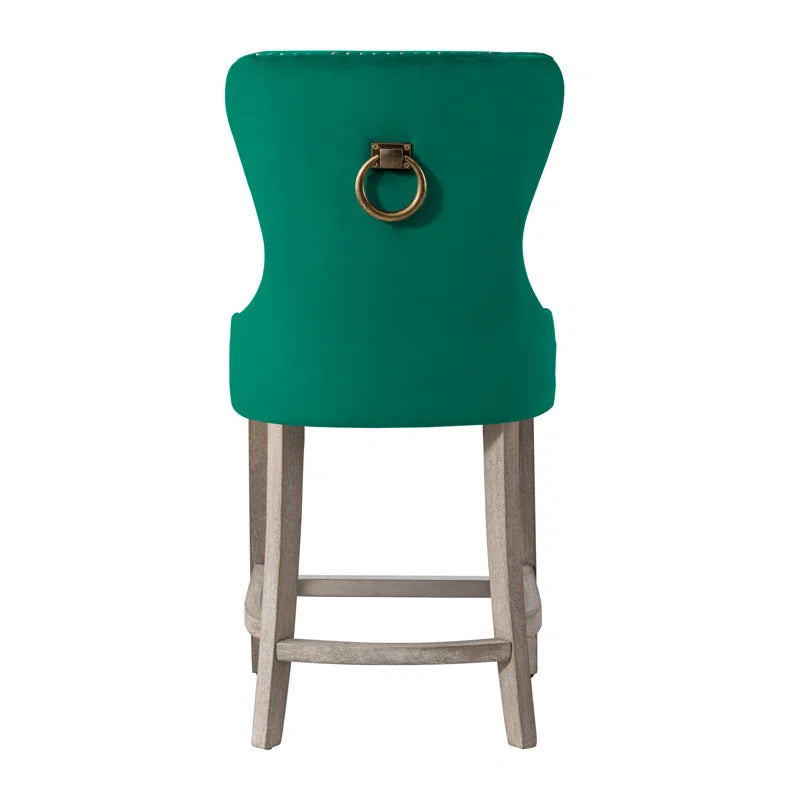 Thursaz Upholstered Counter and bar Stool with Solid Wood Frame